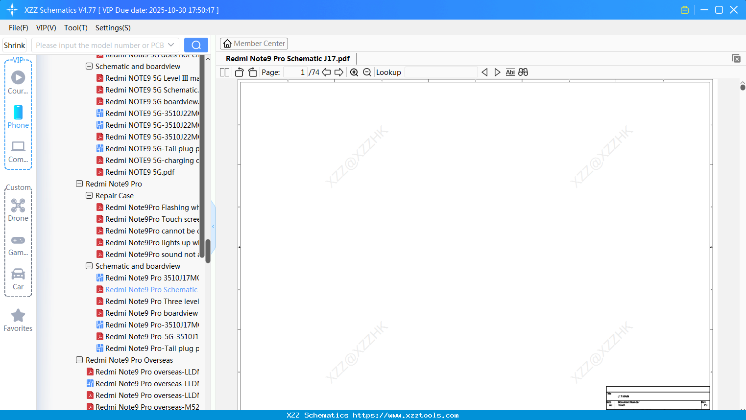 Xiaomi Redmi Note9 Pro Schematic J17